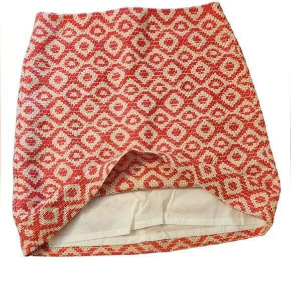 NWOT  Loft Geo Jacquard Metallic Shift Skirt 10L Long - Picture 4 of 7